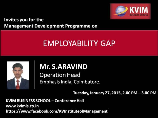 KVIMIS News Employability Gap- B School, Coimbatore