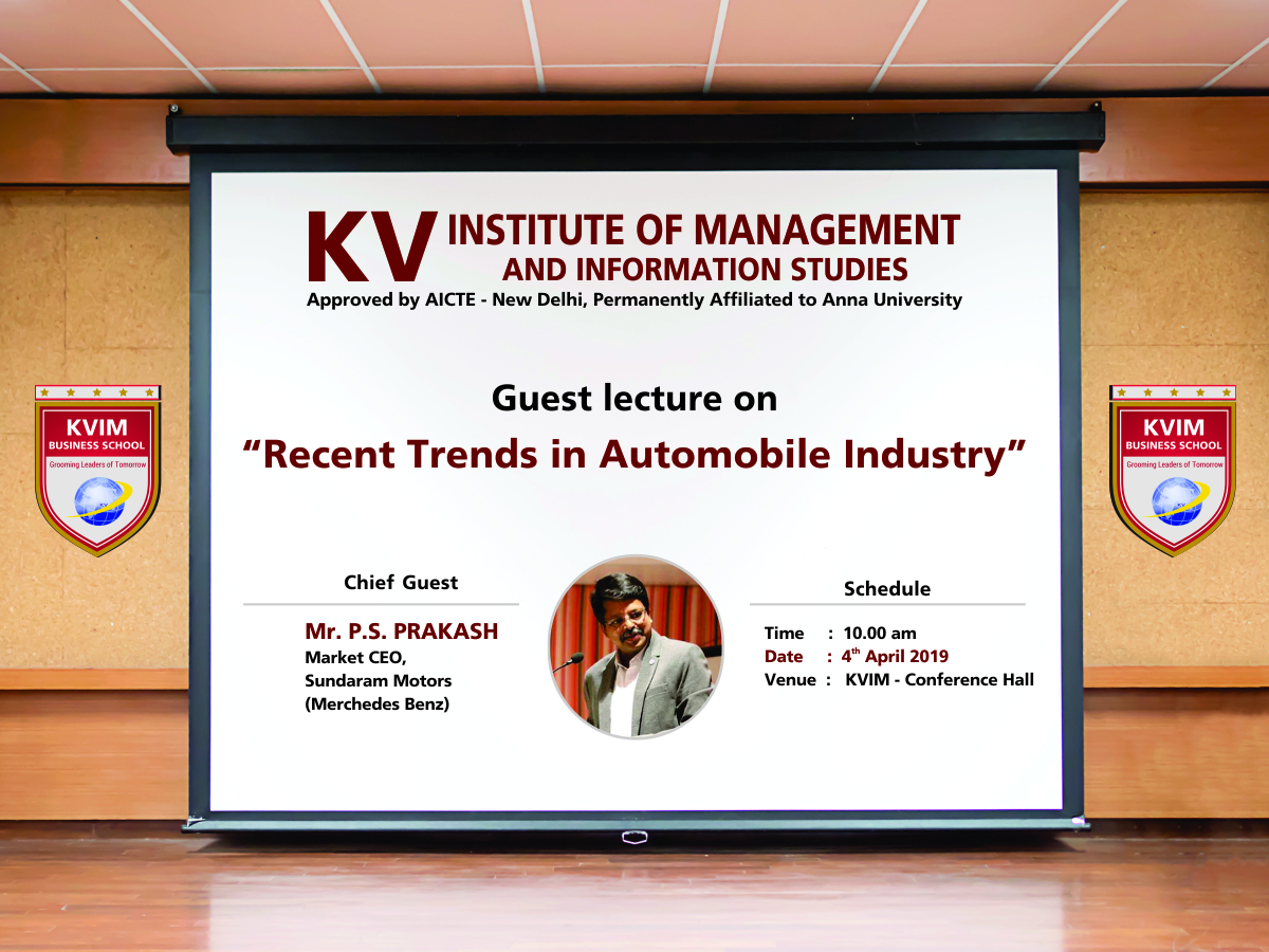 KVIMIS Guest Lecture - B School, Coimbatore