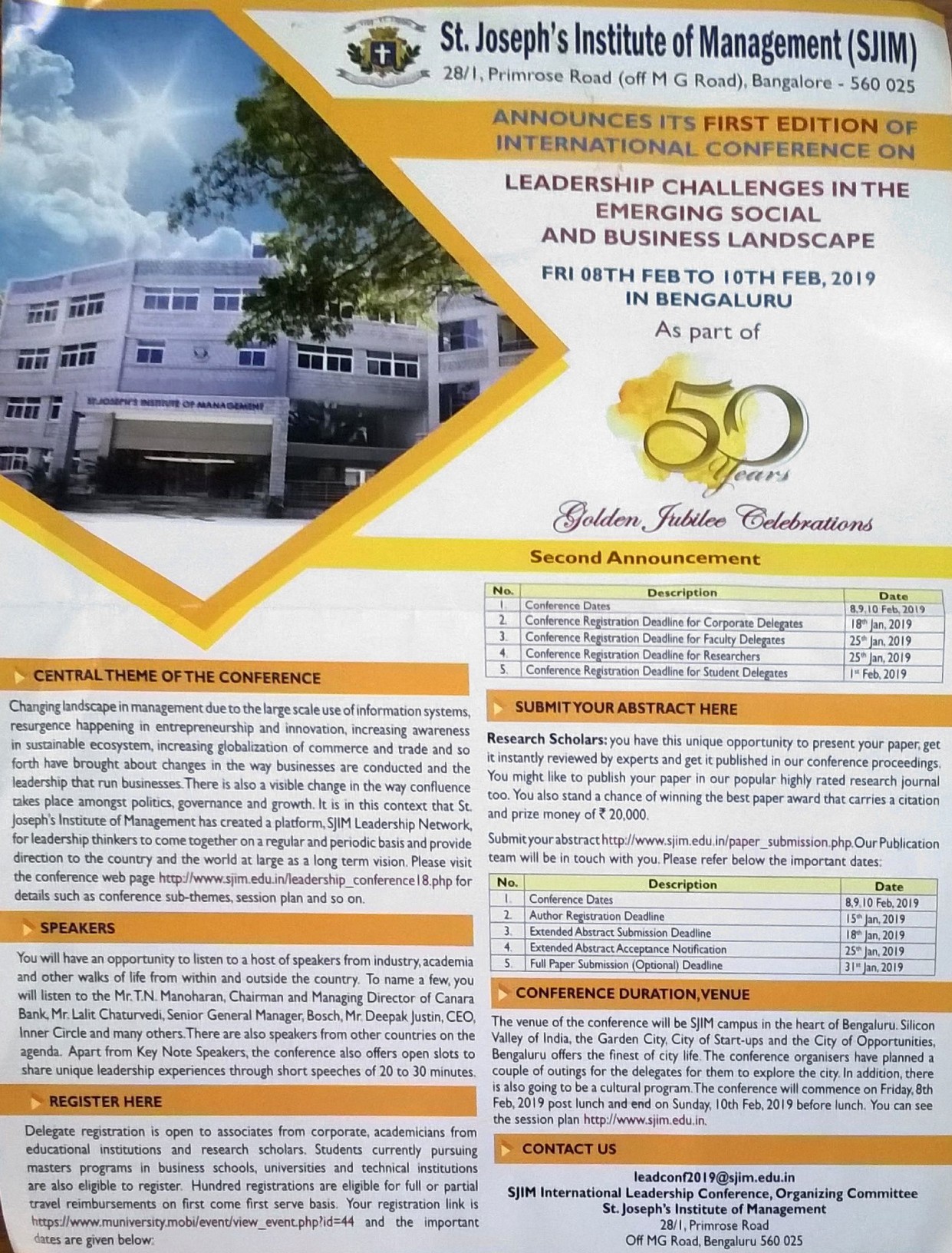 KVIMIS International Conference - B School, Coimbatore