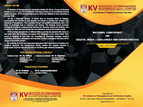 KVIMIS National Conference- B School, Coimbatore