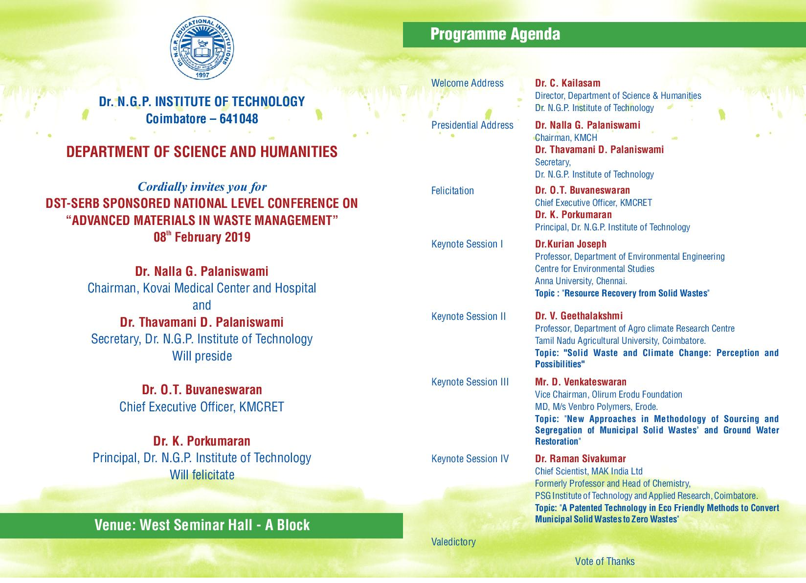KVIMIS National Level Conference - B School, Coimbatore