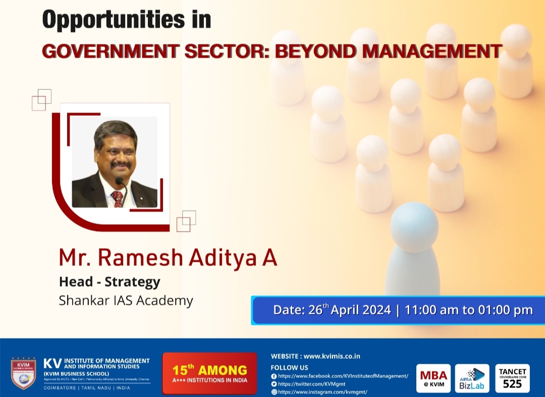 Opportunities in Government sector : Beyond management